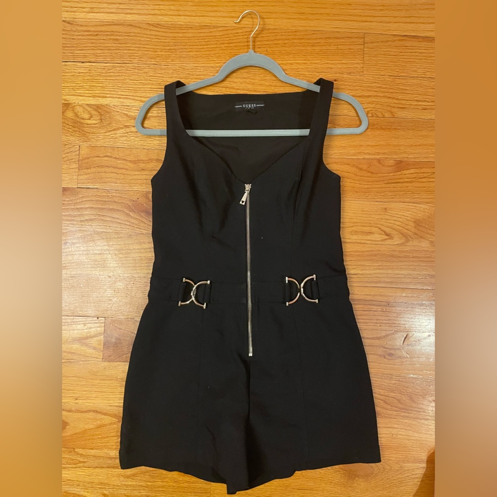 Guess Black Romper with Gold Metal Detail